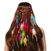 Magazzino US Warehouse Multicolore fatte con piume multicolori con flanella e perle colorate da sogno catcher Accessori per capelli per donne regalo