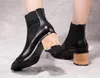 Vendita calda-nuova donna dolce caviglia Martin autunno inverno tacco basso 5,5 cm stivali scarpe in pelle di legno