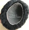 Hair Afro Toupee de renda cheia 4mm 4mm 8mm 10mm Virgem Indian Remy Substituição de cabelo humano Afro Afro Curl Mens Wig 7983960