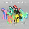 Mini queimador de óleo de silicone Bubbler Hookahs Tubo de água Bong Pequenos queimadores de tubos Bubblers Dab rigs para fumar Bongs inebriantes