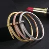 Fashion Cuff Bracelets Women Man 18k Gold Plated Love Bangle Full Diamond Nail Bracelet Jewelry For Gift7970859