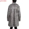 Jaycosin 1PC Mens 패션 코트 M-2XL 겨울 따뜻한 두꺼운 코트 overost 재킷 가짜 모피 파카 두꺼운 outwear 회색 카디건 z1122