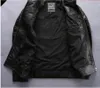 2017黒の頭蓋骨刺繍レザーのオートバイのジャケット本物の太い牛革スリムフィットXXXXLロシアレザーコート送料無料