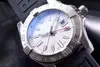 2019 GF nuovo orologio di lusso con quadrante bianco II funzione di visualizzazione del secondo fuso orario impermeabile luminoso 43 mm, orologio meccanico automatico a catena 2836