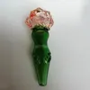 Wholesale New Rose Glass Hand Pipes Glass Tobacco Pipes Smoking Pipes Amazing Design Spoon Pipe Dab Tools For Dry Herb