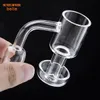 Kuvars Vakum Banger Tırnak Seti Terp Vakum Kuvars Tırnak OD 25mm ile Bir Temizle Cam Carb Cap 10mm 14mm 18mm Temizle Ortak 632