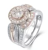 New Wedding Couple Rings 3A strass Moda argento anelli in oro rosa stili diversi misti moda gioielli europei americani DHL libero