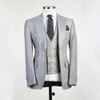 Slim Fit Peaked Lapel Black Business Men Suits Men 3 Pieces329L