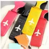 6styles Suitcase Tags airplane printed English Letter Pattern Luggage Tag Travel Cases Card holder Accessories Creative party T2I5381