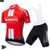 UCI -team Sunweb Red Cycling Jersey Bike Shorts Set MTB Mens Ropa Ciclismo Cycling Wear Summer Bicycling Maillot Culotte 12D2238274