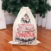 65 * 47cm Julklappspåsar Stor ekologisk hjort Älkväska Storage Xmas Sack Drawstring Bag Reindeers Santa Claus Sack Kids Candy Väskor Lja3136