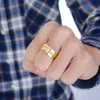 10pcs Fashion Zircon Rings Men Domineering Ring Engagement Birthday Party For Men's Jewelry Gifts Size 7-13 G-92