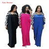 African Maxi Dresses Women Spring Summer Autumn Ladies Long Dress Hijab Striped Plus Size Loose African Clothing Fairy Dreams