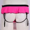 Sissy Panties Men Sexy Lingerie Bikini Gay Underwear Open Back with Bulge Pouch Garters Male Panties Underwear1303d