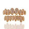 Хип-хоп / панк Зубы Grillz Set Gold Silver Color Top Нерегулярные 8-зубые клыки с циркониевыми зубами