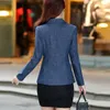 2019 New Spring Autumn Plus 4XL Womens Business Suits One Button Office Blazers Jackets Short Slim Blazer Suit V191128