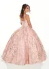 Małe różowe złoto cekinowe koronkowe sukienki z Kryształowe koraliki różowe dzieci sukienki balowe suknie urodzinowe dla małych dziewczynek W3164