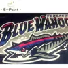 MiLB Blue Wahoos Pensacola Drapeau 3 * 5ft (90cm * 150cm) Polyester Bannière décoration volant maison jardin Cadeaux de fête