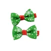 Christmas Gifts Baby Hair Accessories Ribbon Bows Hairpins Clips Girls Small Bowknot Barrettes Kids Hairwear Boutique Children Fashion 2 inches