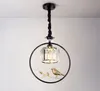 Bird Lamp Modern Simple Atmosphere Gold K9 Crystal Pendant Lights Led Iron Art American Individual Bedroom Living Room Corridor MYY