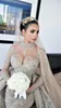 Cristal De Luxe Perlé Col Haut Sirène Robes De Mariée Avec Train Détachable Sexy Plus La Taille Manches Longues Arabe Mulslim Nuptiale Go276K