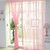 Curtain & Drapes Window Curtains Scarf Living Color For H4 Solid Door Screening Panel Tulle Valances 1PCS Room Pure Sheer