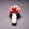 5 mm tjock glas färgglada skålar vattenpipa glider med handtag manlig timglas 14mm rökningstillbehör vatten rör bongs 18mm