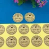 35cm Round Kraft Sticker Labels 2000pcslot Thank You kraft sticker labels Sealing adhesive Custom Cost Extra6107011