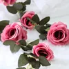 4pcslot 2m人工バラのつる絹の花バラの飾りホーム屋内パイプ天井植物壁装飾結婚式偽の花ST1698242
