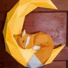 3D Kağıt Modeli Ay Içinde Fox Papercraft Ev Dekor Duvar Dekorasyon Bulmacalar Eğitim DIY Çocuk Oyuncakları Doğum Günü Hediyesi 888 SH190911