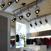 Plafond Retro Industrial Spotlights Minimaliste Rail d'éclairage Mini Hanging spot d'éclairage Noir E27 Plafonnier CresTech