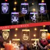 JML 3D Halloween luzes LED Strings Dia das Bruxas Decorações Ghost Spider Skeleton Fada Luzes Fadas USB Decoração de férias