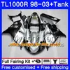 +Tank For SUZUKI SRAD TL 1000 R TL1000R 98 99 00 01 02 03 304HM.0 TL1000 R TL 1000R 1998 1999 2000 2001 2002 2003 Fairings Factory red black