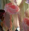Testa di fiori di carta di peonia grande artificiale Fai da te Decorazioni per la casa Sfondo di nozze Parete Fotografia per feste Decorazione per palcoscenici Artigianato di moda