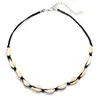 Nouvelle mode corde noire chaîne coquillage naturel collier ras du cou collier collier coquille collier ras du cou pour été plage cadeau