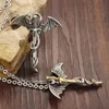 Hip Hop Naszyjniki Super Cool Evil Dragonsword Titanium Stal osobowość Unikalna Designer Biżuteria Mężczyźni Antyczne Kolor Złoty Naszyjnik