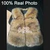 Novidade Gilet Feminino Moda Feminina Colete de Pele Sintética Faux Raccoon Dog Fur Curto Coletes Casaco Feminino Colete PC147