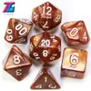 7PC / SET DICE SET Fritidssportsspel Högkvalitativ flersidig kub med marmoreffekt D4 - D20 Dungeon och Dragons DD