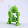 Modern robot design glass water bong 14mm glass bowl mini bongs detachable silicone protectcase glass bubbler smoking pipes Siliclab packing