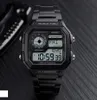 SKMEI 스포츠 남자 시계 나침반 칼로리 보수계 5Bar 방수 시계 스테인레스 스트랩 디지털 시계 reloj hombre 1382