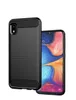 Samsung Galaxy A10S A20S A10E Wide4 A50S A90 5G M30S 280PCS用カーボンファイバーテクスチャスリムアーマーブラシをかけられたTPUケースカバー