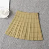 NiceMix spring summer ulzzang plaid pleated skirt female skirts A-line high waist college style student skirts for girls dance