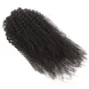 New Arrival Natural Kinky Curly Ponytail Ludzki Włosy dla Czarnych Kobiet Elastyczne Pasmo Sznurek Pony Tail Hairpiece 140g