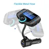 FM Verici Modülatör QC 3.0 Hızlı Şarj Handsfreee Bluetooth Araç Kiti Radyo MP3 Çalar Çift USB AUX TF Kart Yuvası ile