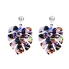 Fashion-dangle earrings for women colorful Acrylic fashion leaves chandelier earrings Bohemian holiday style earring 4 colors