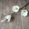 3 pz/lotto seta artificiale magnolia simulazione fiore di cerimonia nuziale decorazione della finestra di casa falso magnolia display bouquet di fiori