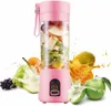 Portable USB Electric Fruit Juicer Handheld Vegetabilisk Juice Maker Blender Uppladdningsbar Juice Cup med laddningskabel CCA11920 12PCS