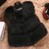 Designer Fur Vest Women Waistcoat Pelzmantel Black White Blue Pink Color Plus Size Warm Sleeveless Jacket