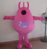 2019 Fábrica caliente el traje de la mascota del monstruo de las bacterias de los gérmenes rosados de la cabeza para los adultos en venta
