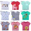 INS Baby Shirts Animal Appliqued Kids T Shirts Short Sleeve Tees Cartoon Boys Tops Children Outfits Summer Baby Clothing 31 Designs DHW2490